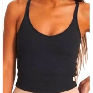 Women's Vuori Black Ribbed Tank Top M